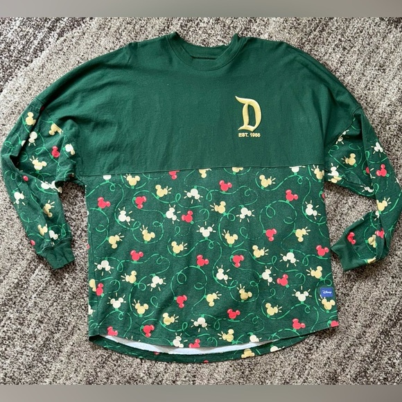 2024 DISNEYLAND CHRISTMAS SPIRIT JERSEY SIZE LARGE UNISEX NAVIDAD MICKEY GREEN - Picture 3 of 14